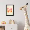 Oranje - Vlinder - Minimalistisch fotolijst zwart zonder passe partout klein -usfeer4_kinderkamer