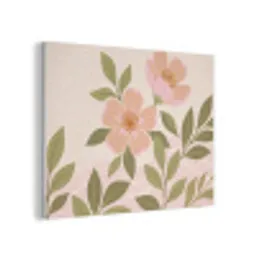 Grafisch - Bloemen - Roze PET vilt klein -3d
