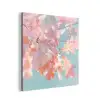 Eikenbladeren - Takken - Roze aluminium wit klein -3d