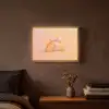 Croissant - Strik - Roze Light Box met batterij (Wandlamp) middel -sfeer4
