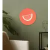 Watermeloen - Lijnen - Koraalrood Wandcirkel plexiglas klein -sfeer3