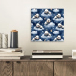 Panda's - Slapen - Blauw aluminium wit klein 46 -sfeer1