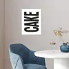 Zwart - Cake - Eten - Decoratie poster papier klein -sfeer3