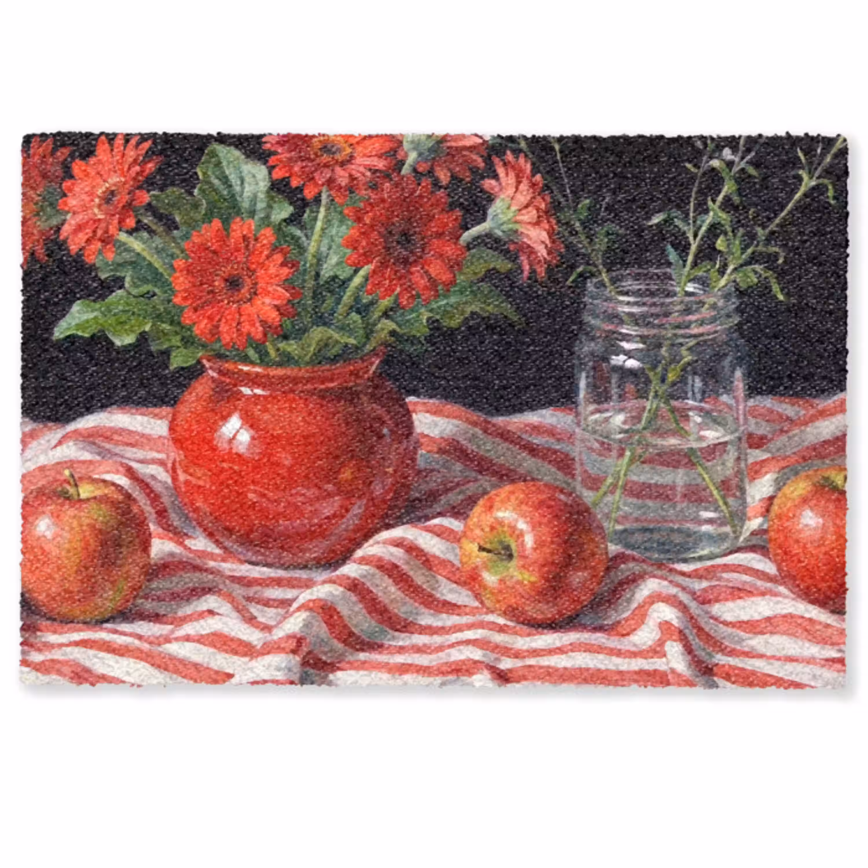 Rode bloemen - Vaas Deurmat klein -zkaufland3d