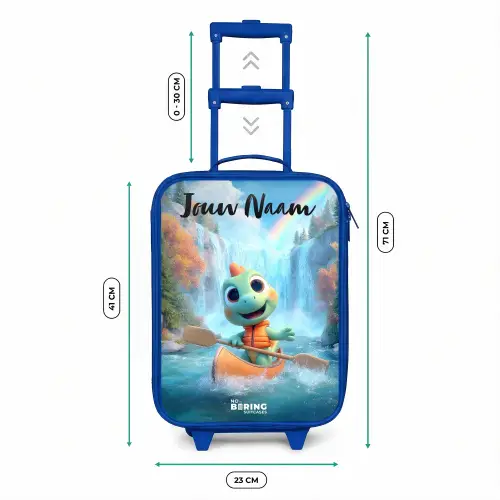Dino - Natuur - Waterval Kinderkoffer - Blauw klein -productfoto_formaten