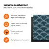 Patroon - Ginkgoblad - Blauw Inductie beschermer vinyl 3mm klein 276 -zzzzzzz-td-ups