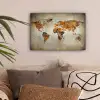 Wereldkaart - Vintage - Abstract - Kinderen - Jongens - Meisjes canvas 2cm klein -sfeer1