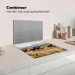 Paarden - Kudde - Bergen - Vrijheid - Wild Inductie beschermer vinyl 3mm middel -wsfeer7_website