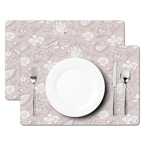 Bloemen - Getekend - Lavendel Placemat vinyl groot 368 -zzsfeer2_Kitchenyeah-website
