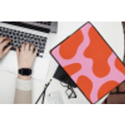Vlekken - Rood - Roze - Patroon - Minimalistisch laptophoes neopreen klein -bureau