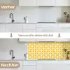 Patroon - Retro - Geel keuken achterwand 2 middel 871 -voor-na_DE