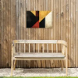 Abstract - Herfst kleuren - Goud - Vormen - Modern Tuinposter op houten frame 2 cm dik klein -sfeer4