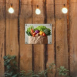 Papieren - Boodschappen - Groente - Kleurrijk tuinposter los doek klein -sfeer1
