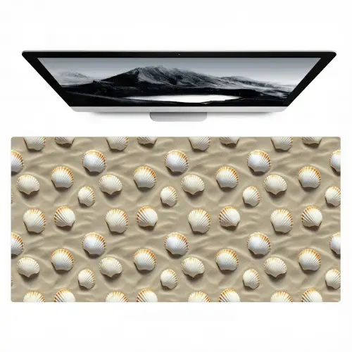 Schelpen - Zand - Maritiem Muismat XXL klein 681 -zzz3d