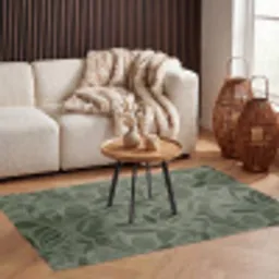 Sereen - Bladeren - Groen Vloerkleed Rechthoek klein 1091 -atmosphere_sfeer2_global