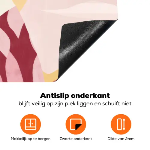 Vrouw - Zon - Kleurrijk Inductie beschermer vinyl 3mm klein -zzzzzzz-td-onderkant