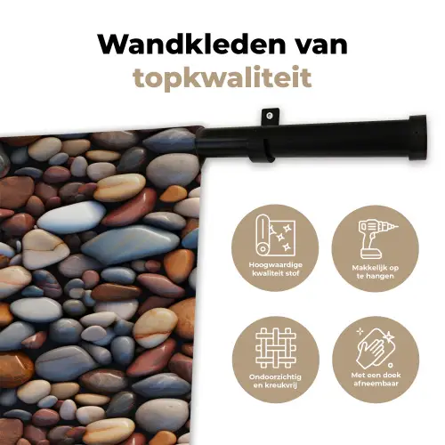 Gepolijst - Kiezel - Warm Wandkleed katoen klein 269 -sfeer2