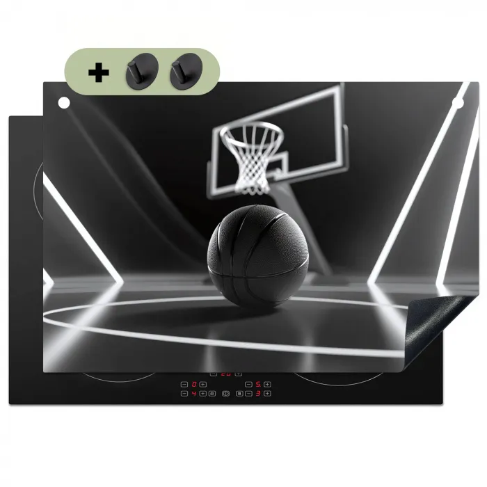 Basketbal - Basketbalveld - Lichtlijnen Inductie beschemer met haakjes klein -3d