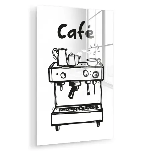 Illustratie - Café - Koffiemachine - Kopjes plexiglas 5mm klein -zzzproduct_nieuw
