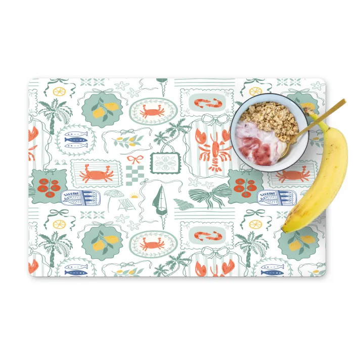 Zee - Sfeer -  kreeft - Citroen Placemat vinyl groot 368 -zzzproduct_Kitchenyeah-website
