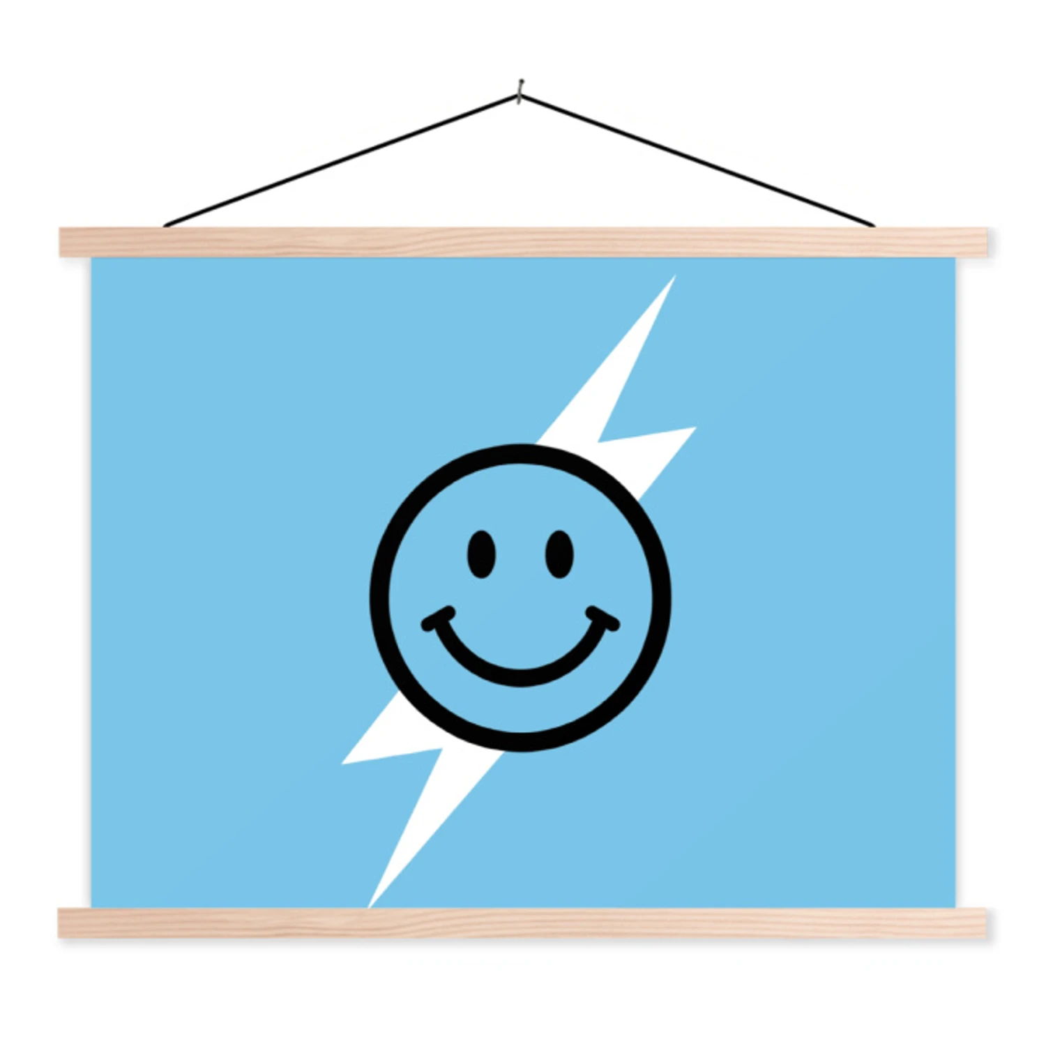 Affiche scolaire – Smiley - Bleu - Eclair | HelloDeco.fr