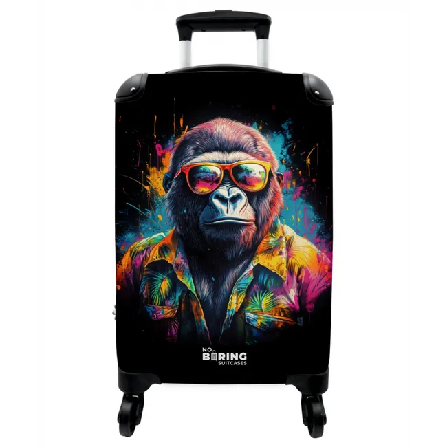 Koffer - Gorilla mit Hawaii-Bluse