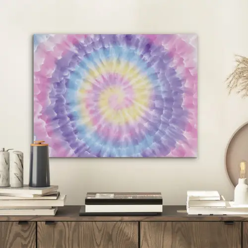 Spiraal - Tie dye - Pasteltinten PET vilt klein -sfeer1