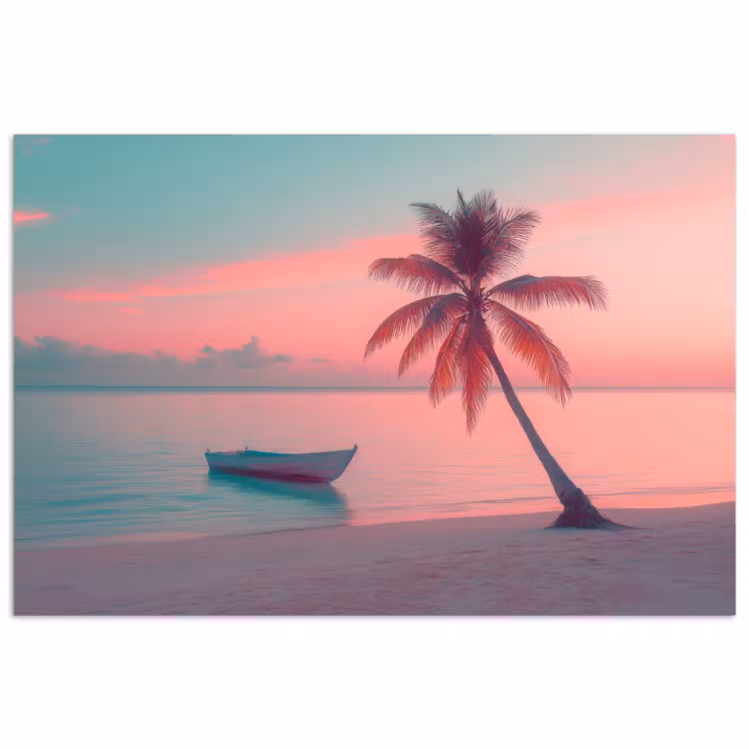 Poster - Meer - Boot - Sonnenuntergang