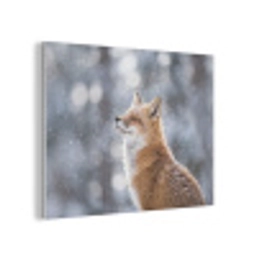 Vos - Sneeuwval - Portret - Winter - Sfeervol PET vilt klein -3d