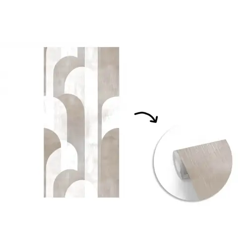 Abstracte bogen - Modern - Beige fotobehang vinyl groot -3d