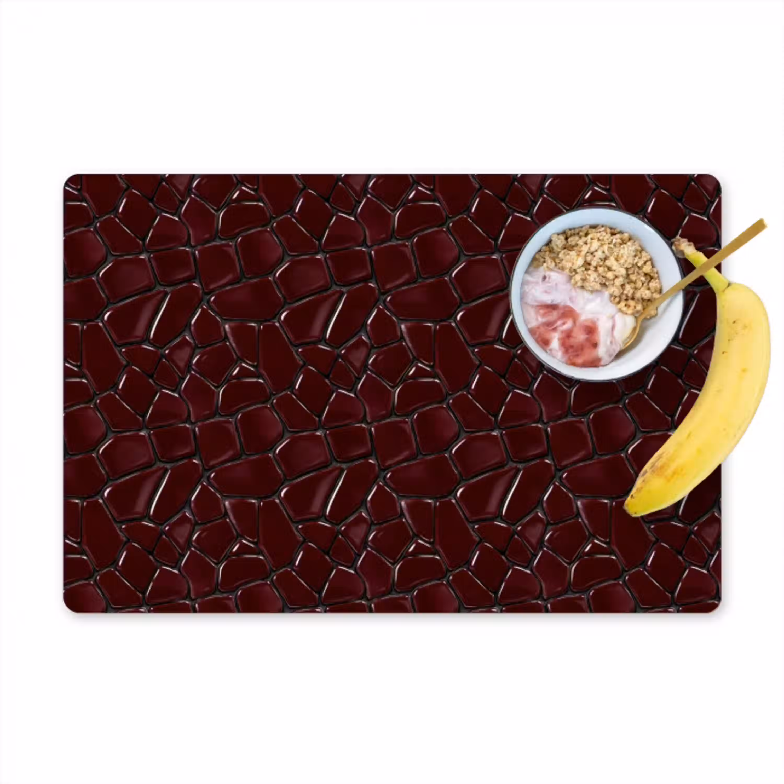 Mozaïek - Tegel - Bordeauxrood Placemat vinyl groot 368 -zzzproduct_Kitchenyeah-website