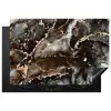 Marmer - Goud - Glitter - Luxe Inductie beschermer vinyl 3mm klein -3d