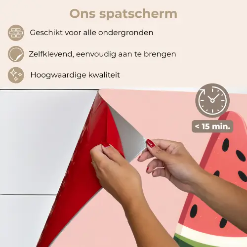 Watermeloen - Ijsje - Pitjes - Rood keuken achterwand spatscherm klein -spatscherm_NL