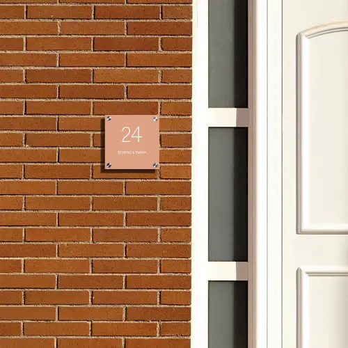 Zalmroze - Klassiek Naambord Vierkant klein -sfeer3-XS
