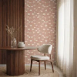 Madeliefjes - Subtiel - Terracotta Behang Vinyl klein 1060 -sfeer1