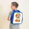 Baby leeuw Kinderrugzak - Blauw middel -sfeer2