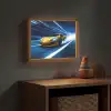 Auto - Geel - Race - Blauw Light Box met batterij (Wandlamp kind) middel -sfeer5_kind