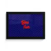 Yes fun - Rood - Blauw - Stippen fotolijst zwart zonder passe partout klein -3d