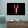 Kreeft - Glossier Rood - Zwart canvas 2cm klein -sfeer4