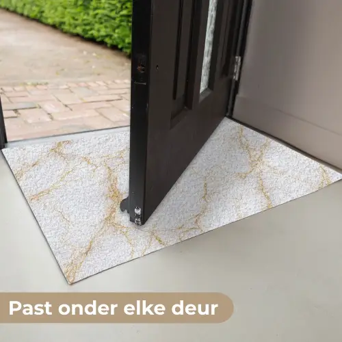Wit - Goud - Marmer - Aders Deurmat klein 898 -USP_NL