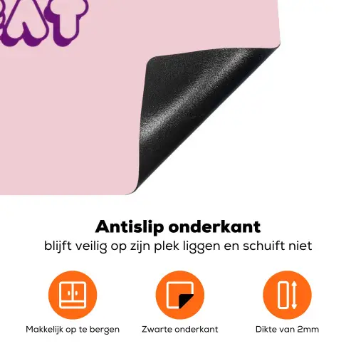 You're doing great - Roze - Bubble letters Inductie beschermer vinyl 3mm klein -zzzzzzz-td-onderkant