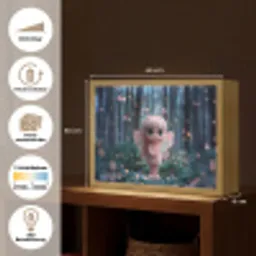 Elfje - Cartoon - Bos - Lichtjes Light Box met batterij (Wandlamp kind) middel -USP_websiteoverzichtDE