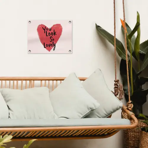 Hart - Rood - Valentijn tuinposter los doek klein -sfeer7
