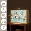 Bloesem - Bladeren - Lichtblauw Light Box met batterij (Wandlamp) middel -USP_websiteoverzichtNL