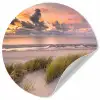 Zonsondergang - Duin - Strand - Planten - Zee Wandcirkel behangsticker klein -3d