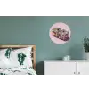Sushi - Rolletjes - Steentjes - Kleurrijk Wandcirkel aluminium klein -slaapkamer