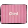 Gestreept - Roze - Chéri laptophoes neopreen klein -zkaufland3dotto
