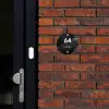Zwart verftextuur - Modern Naambord Rond klein -sfeer1-rond-XS