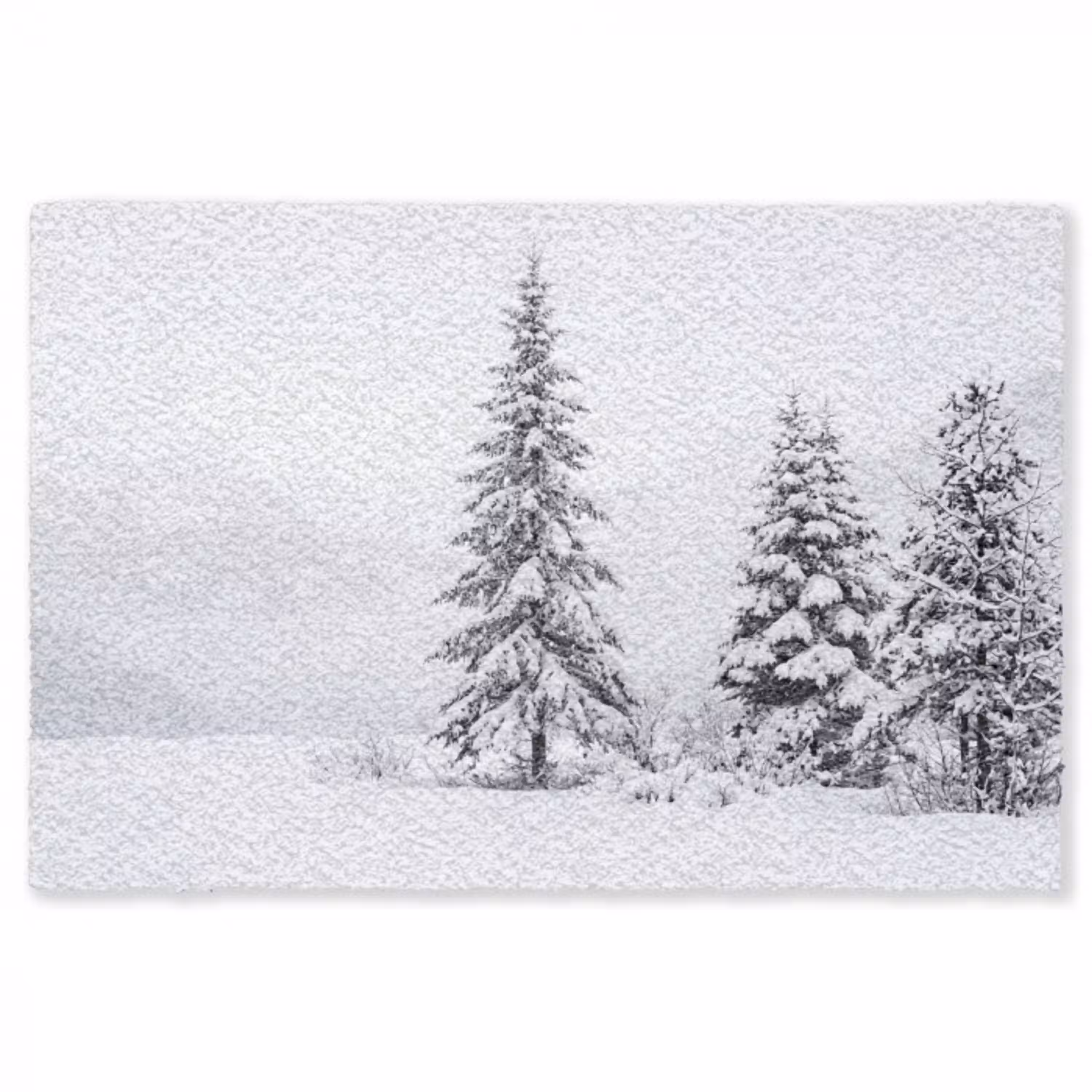 Fijnsparren - Sneeuw - Winter - Landschap - Stilte Vloerkleed Rechthoek klein -3d