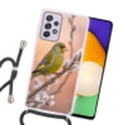 Groenling - Katjes - Lente - Natuur - Zacht Hoesje Samsung Galaxy A52 5G met koord klein -sfeer1